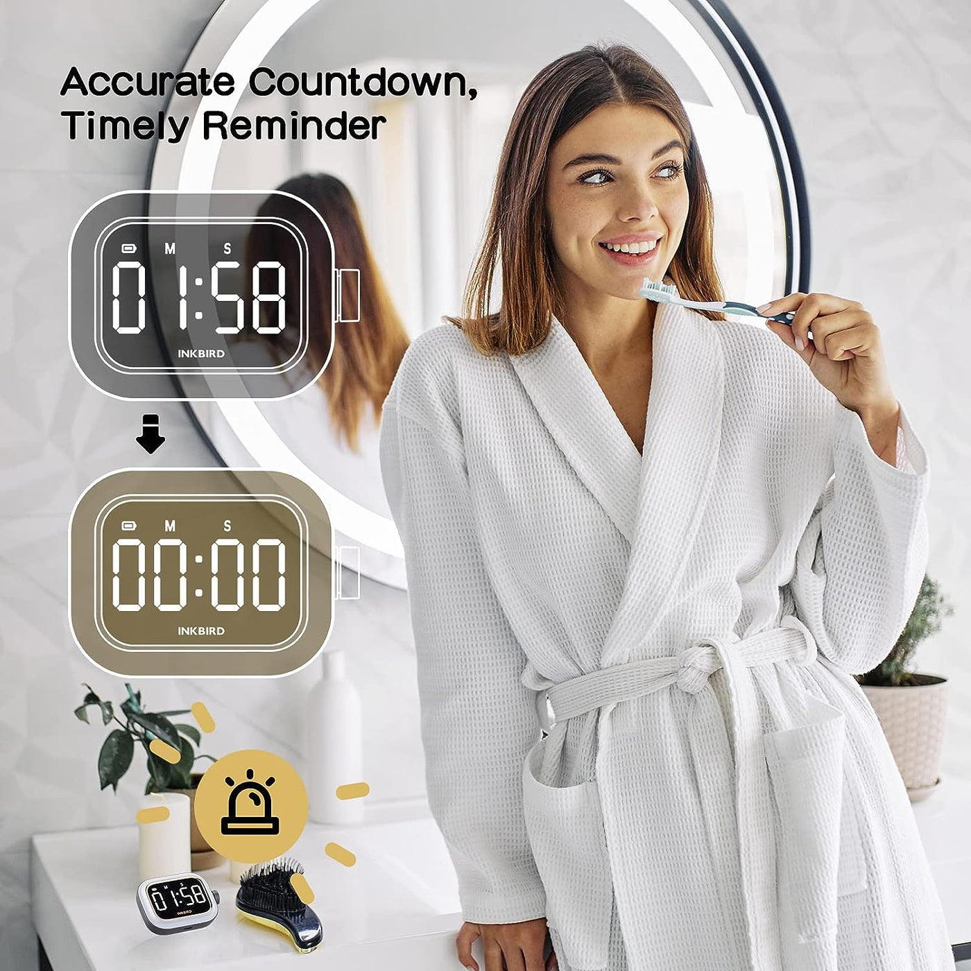 INKBIRD Digital Rechargeable Countdown Kitchen Timer Clock IDT-02