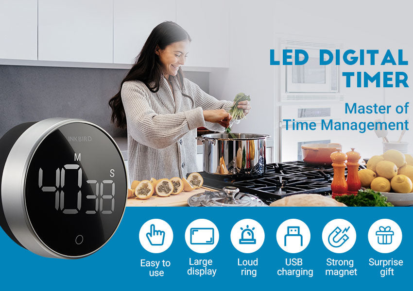 INKBIRD Digital Rechargeable Countdown Kitchen Timer Clock IDT-01