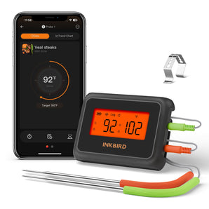 Inkbird Grill Thermometer IDT-34c-B Bluetooth Vlees Thermometer Met 4 Vlees Sondes Voor Het Grillen Roken Pre-Alarm & Timers Gratis App 1420 Inkbird Grill Thermometer IDT-34c-B Bluetooth Vlees Thermometer Met 4 Vlees Sondes Voor Het Grillen Roken Pre-Alarm & Timers Gratis App 1420