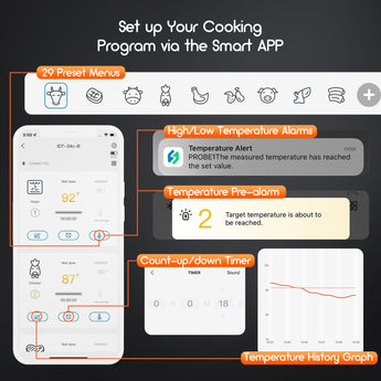 Bluetooth BBQ Thermometer IDT - 34c - B - INKBIRD