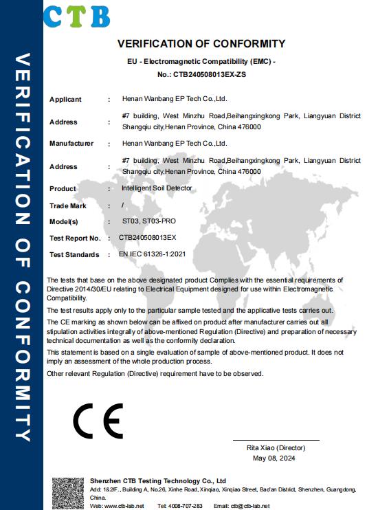 INKBIRD CE Certificate