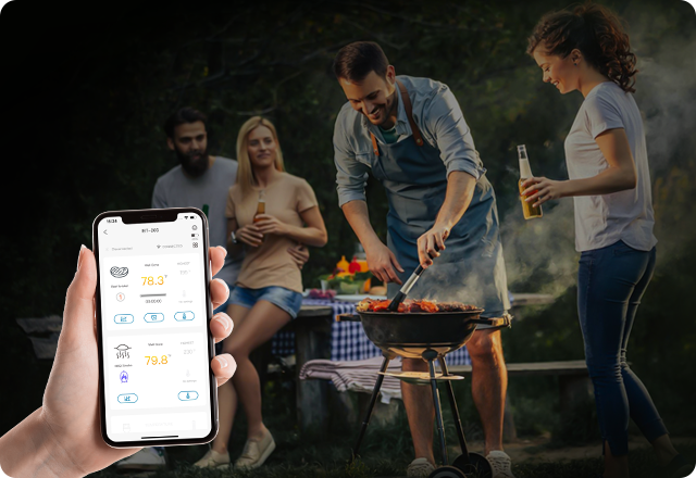 Inkbird IBT-4XS Bluetooth Barbecue Grillthermometer mit de Inkbird IBT-4XS Bluetooth Barbecue Grillthermometer mit de