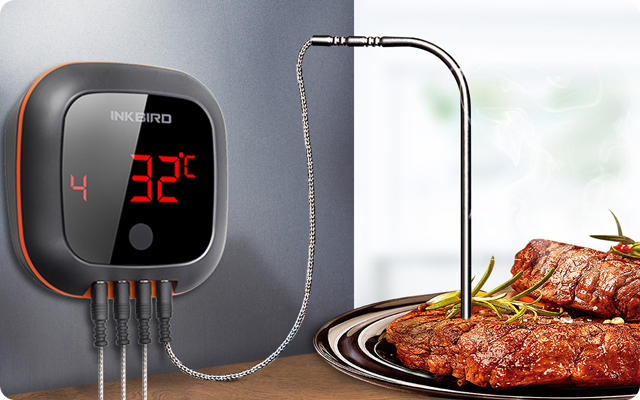 INKBIRD Wireless BBQ Grill Thermometer w 4 Probes IBT 4XS