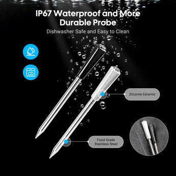 INT-12E-BW IP67 Waterproof Dishwasher-Safe Probes
