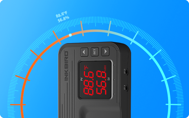 Interactive In608 Controller INKBIRD Temperature & Humidity 2-in-1 Controller w/ 2 Probes ITC-608T