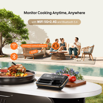WiFi & Bluetooth Meat Thermometer INT - 12 - BW - INKBIRD