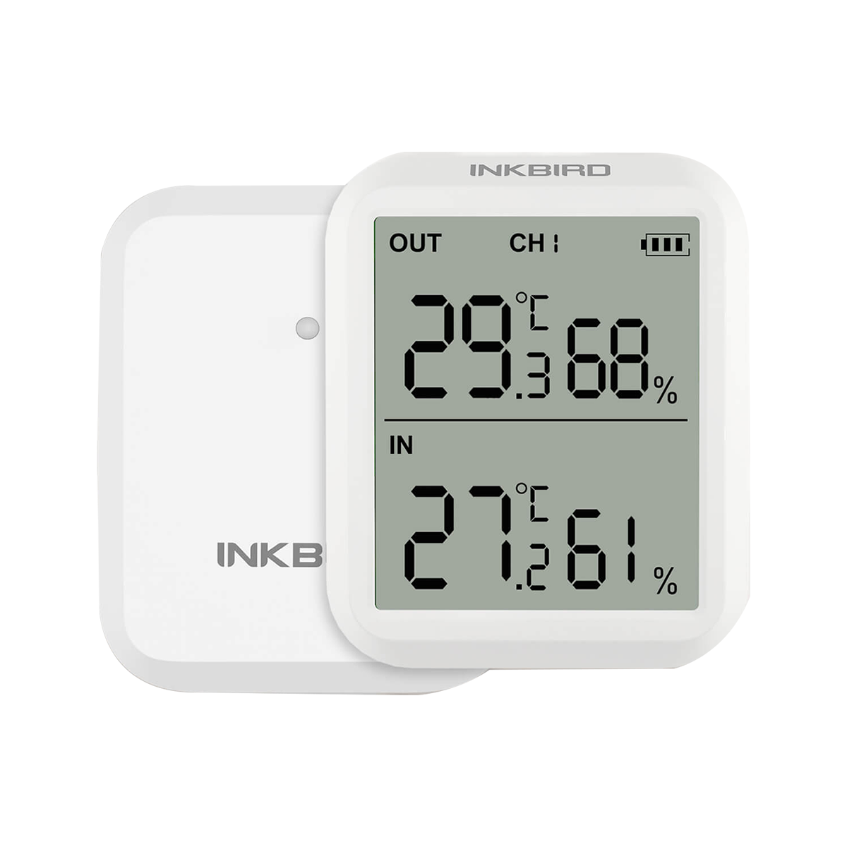 Inkbird Wireless Digital Hygrometer Indoor Outdoor Thermometer ITH-20R One Receiver One Transmitter / Factory in China