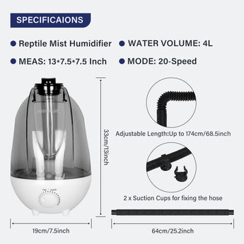 4 Liter Reptile Humidifier - INKBIRD
