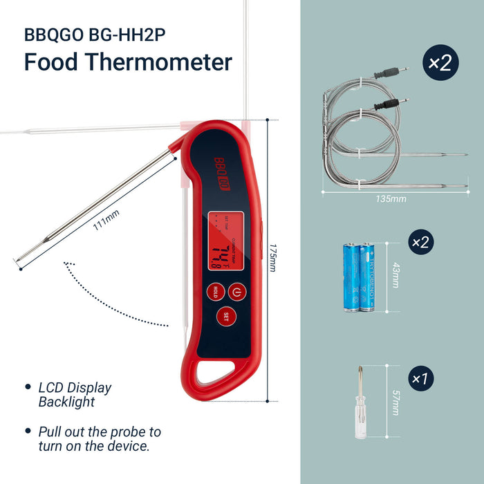 MEASUREMAN Digital Meat-Thermometer Instant-Read Food Temperature