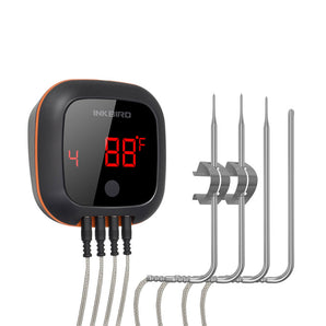 Inkbird IBT-4XS Bluetooth Wireless Grill Thermometer with Portable Carry Case