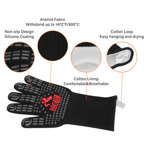 14" Heat Resistant Grilling Gloves