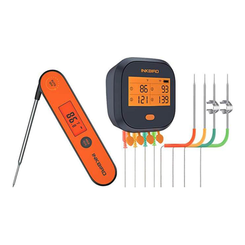 Inkbird WiFi Thermometer IBBQ-4T and Instant Read Thermometer IHT