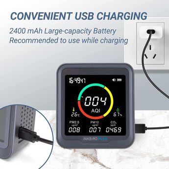 Digital 6 - in - 1 CO2 Detector PTH - 9A - INKBIRD