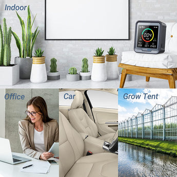 Digital 6 - in - 1 CO2 Detector PTH - 9A - INKBIRD