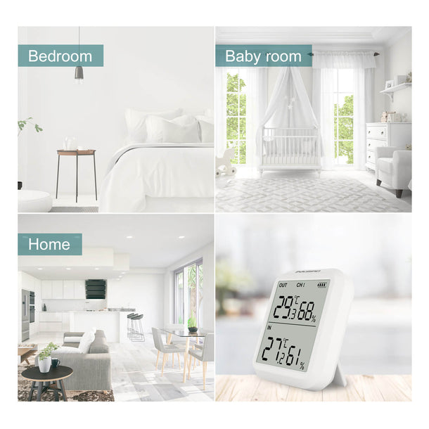 Inkbird Termometro Igrometro WiFi – 3 Sensori + Gateway, Monitoraggio Remoto, Allarmi, Per Casa, Serre, Rettili