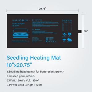 Seedling Heat Mat INK-HM20W Size